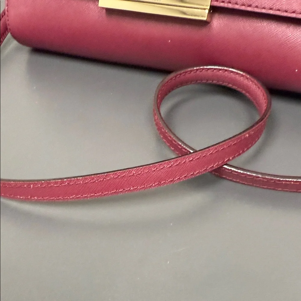 Kate Spade Plum Crossbody Bag with Gold Chain